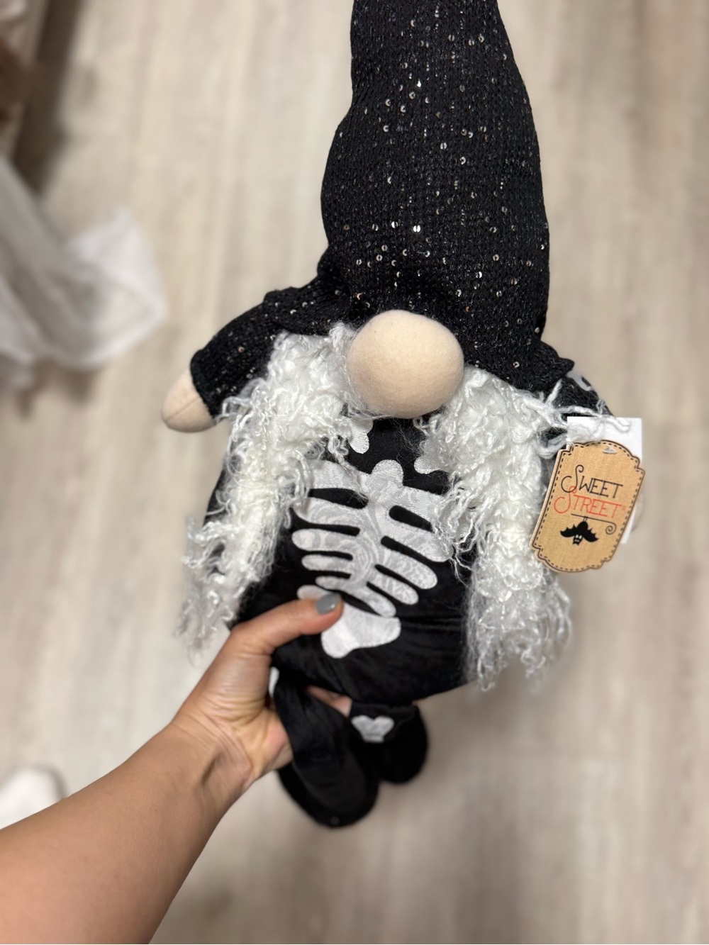 Black Skeleton Gnome Costume decor